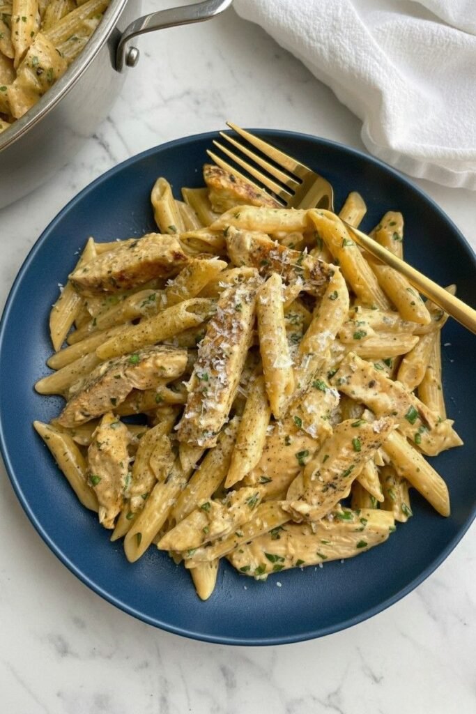 Creamy Garlic Parmesan Chicken Pasta (Restaurant Style)