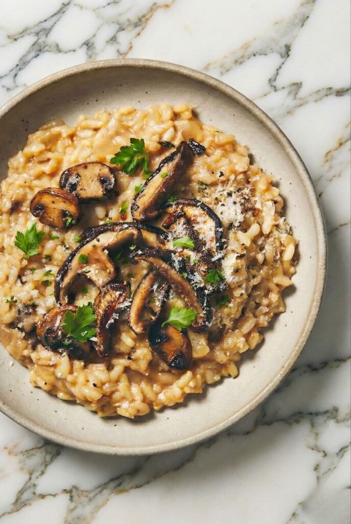 The Best Creamy Mushroom Risotto