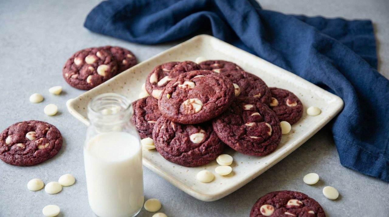 Red Velvet White Chocolate Chip Cookies (Soft and Chewy) Red Velvet White Chocolate Chip Cookies