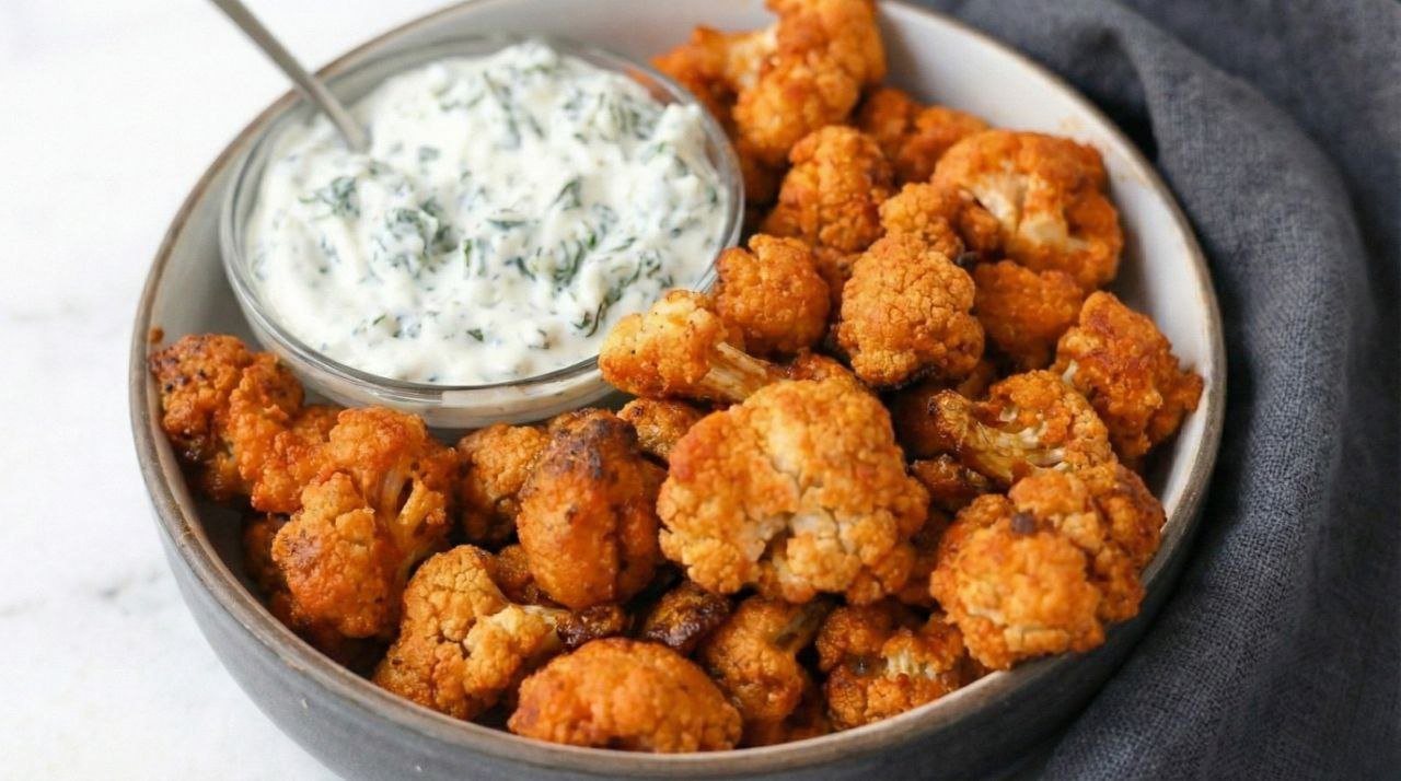 Crispy Air Fryer Buffalo Cauliflower Bites