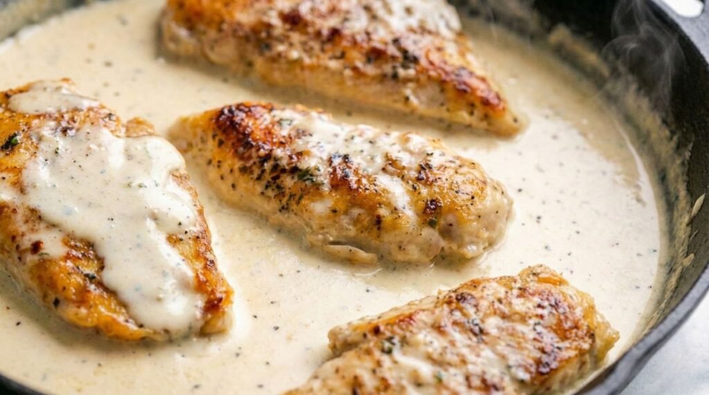 One-Pan Creamy Honey Garlic Chicken (30 Minutes) One-Pan Creamy Honey Garlic Chicken