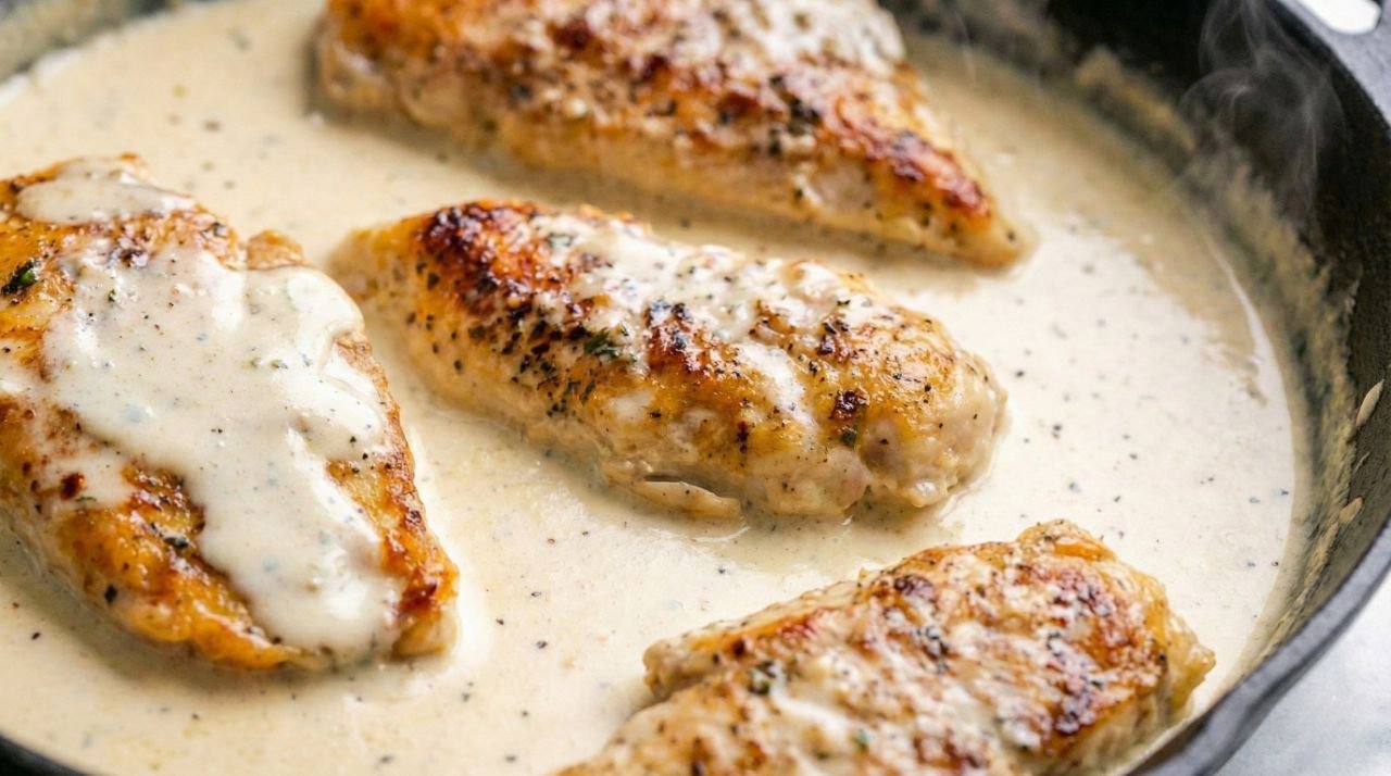 One-Pan Creamy Honey Garlic Chicken
