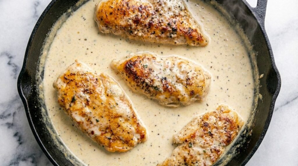 One-Pan Creamy Honey Garlic Chicken