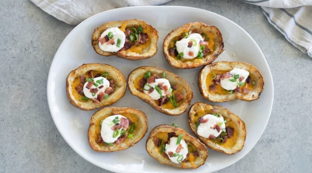 Crispy Air Fryer Loaded Potato Skins Crispy Air Fryer Loaded Potato Skins