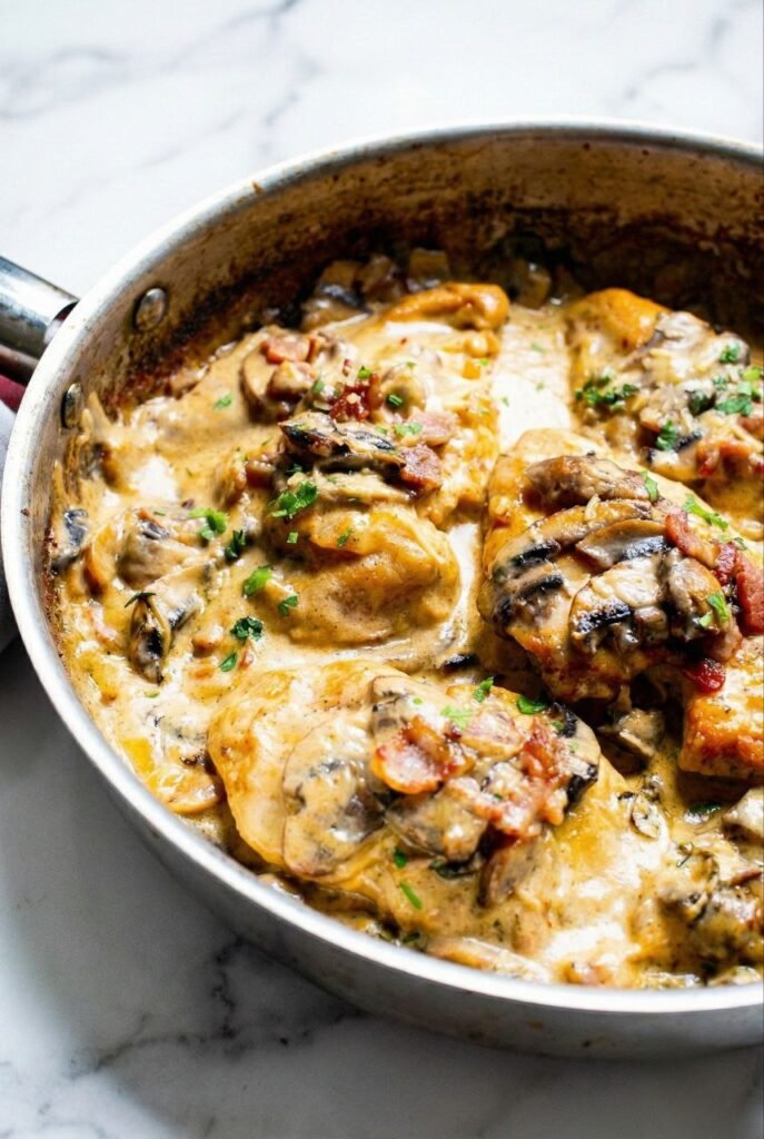 Creamy Mushroom Garlic Chicken