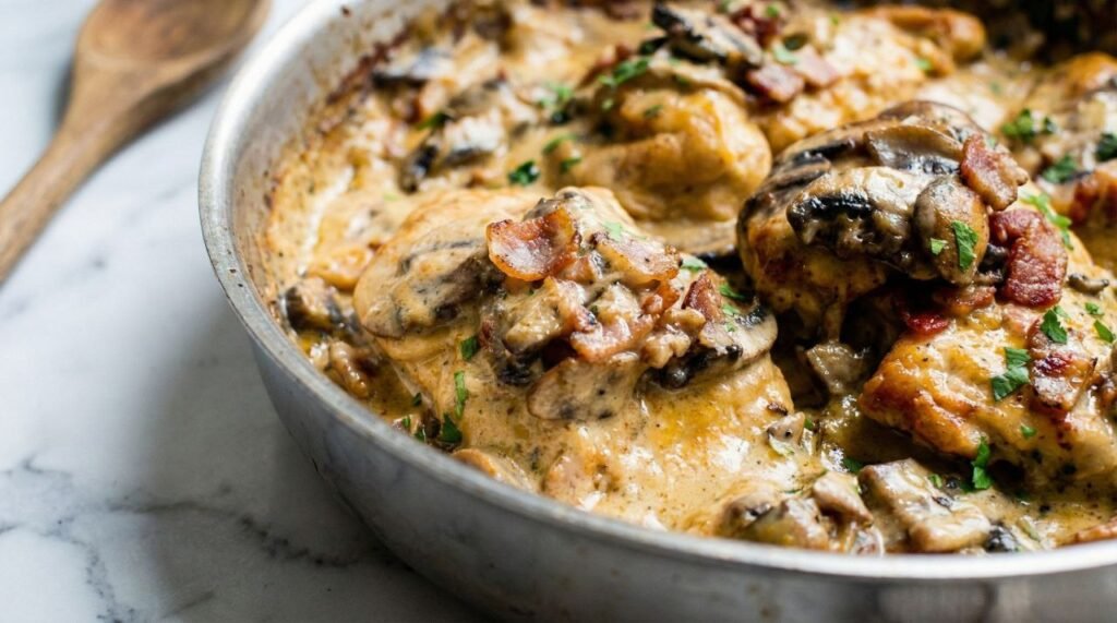 Creamy Mushroom Garlic Chicken