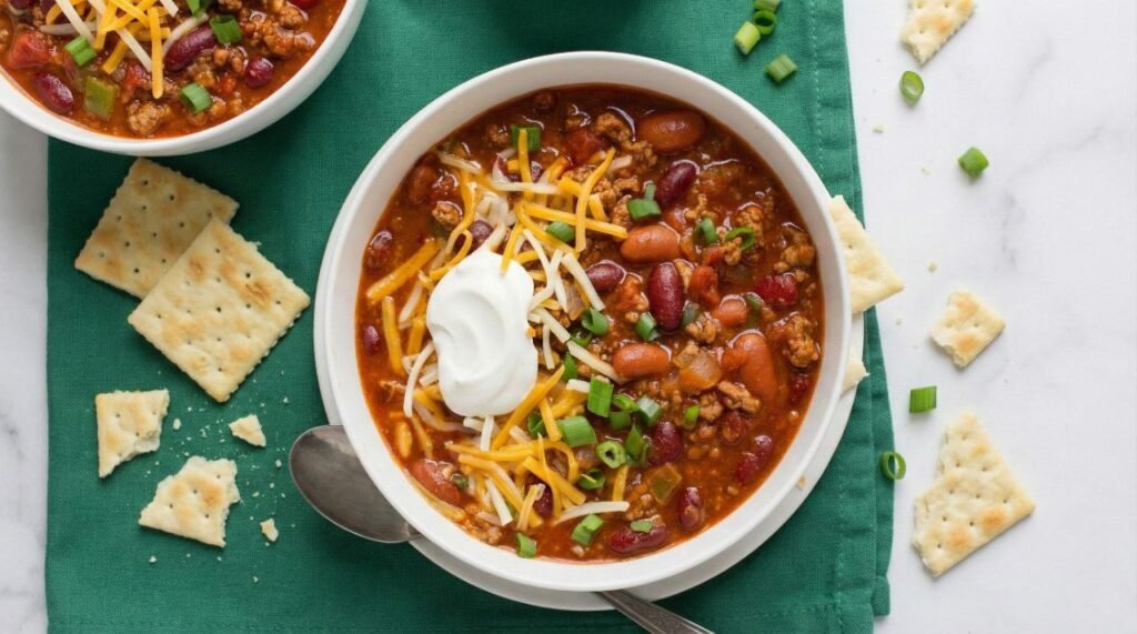 Easy Slow Cooker Beef Chili