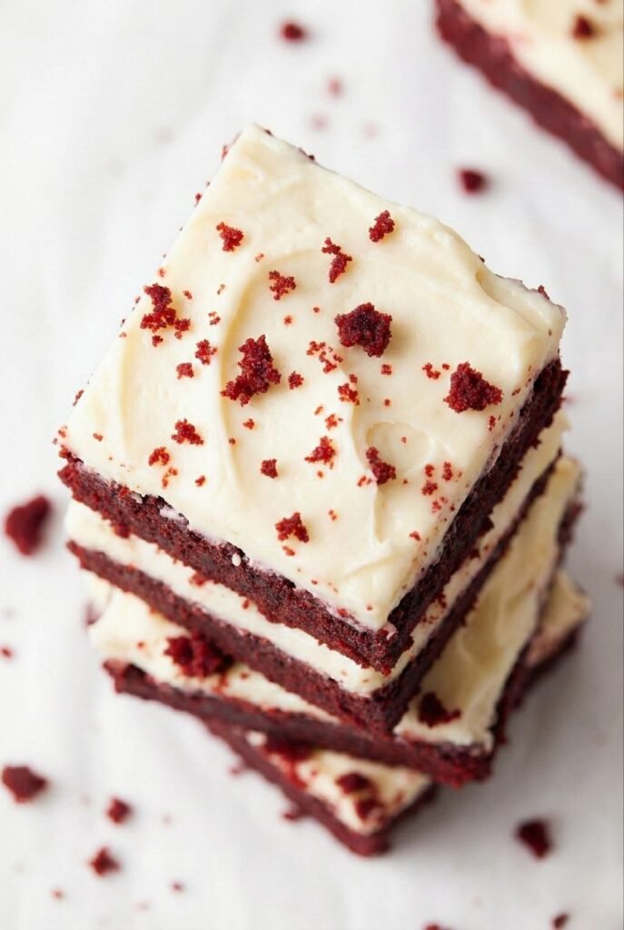 Easy Red Velvet Brownies with Cream Cheese Frosting