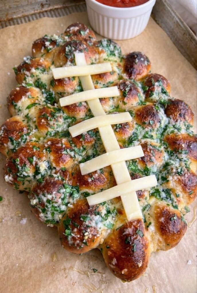 Football-Shaped Pull-Apart Bread