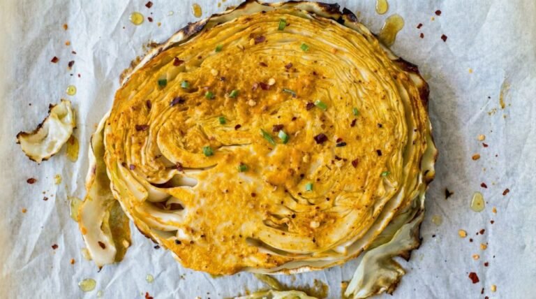 Crispy Cabbage Steaks with Buffalo Sauce
