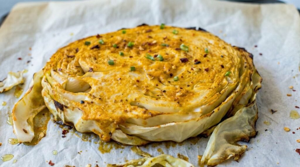 Crispy Cabbage Steaks with Buffalo Sauce