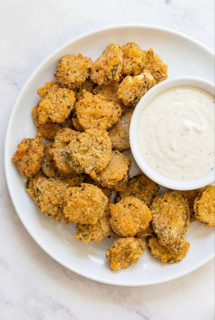 Crispy Fried Pickles with Ranch Dip