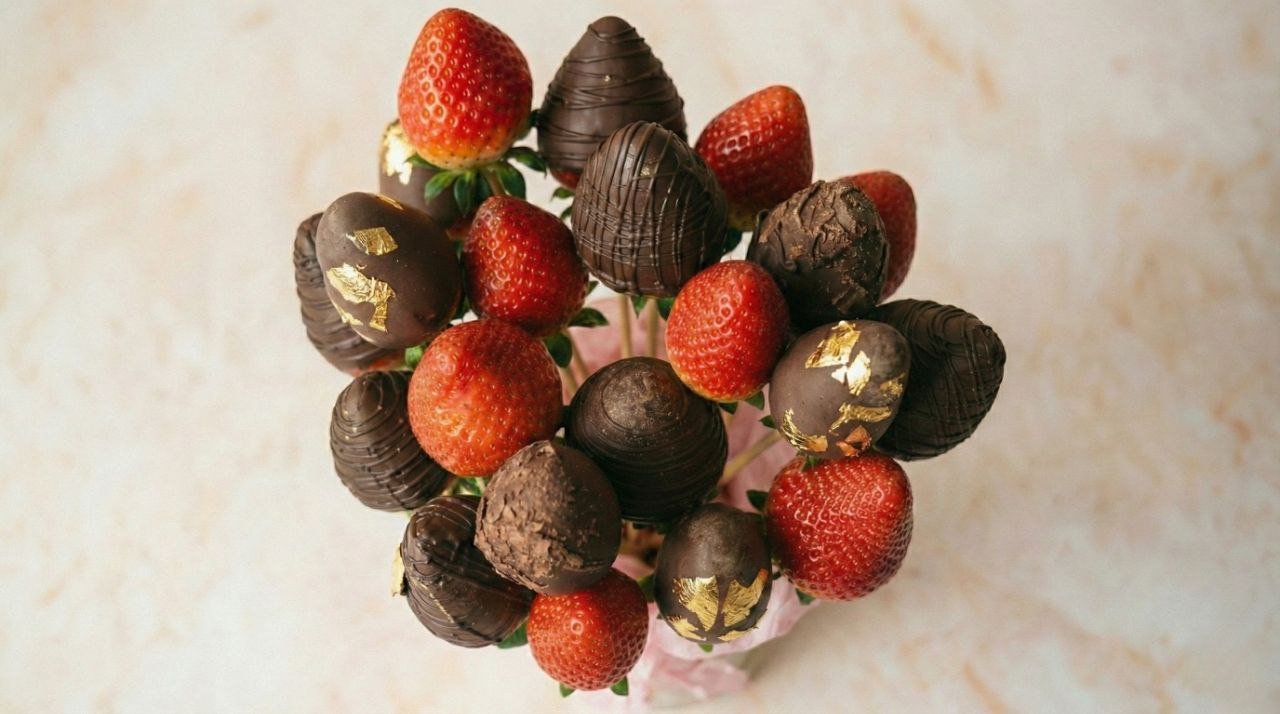 Chocolate Covered Strawberry Bouquet (Perfect Valentine's Day Gift)
