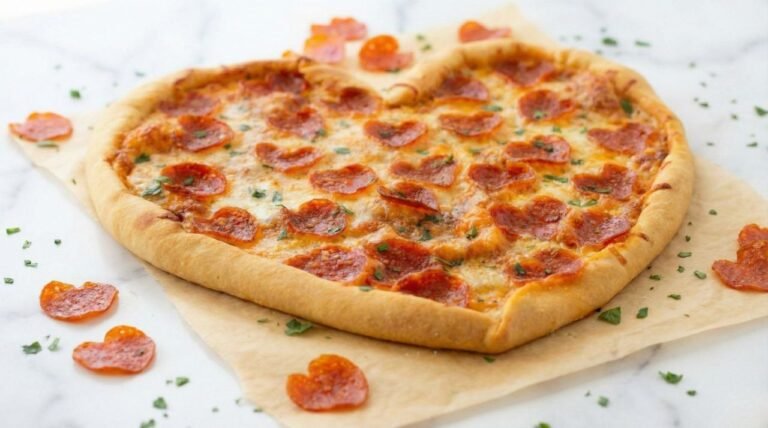 Heart-Shaped Pepperoni Pizza (Perfect Valentine's Day Dinner)