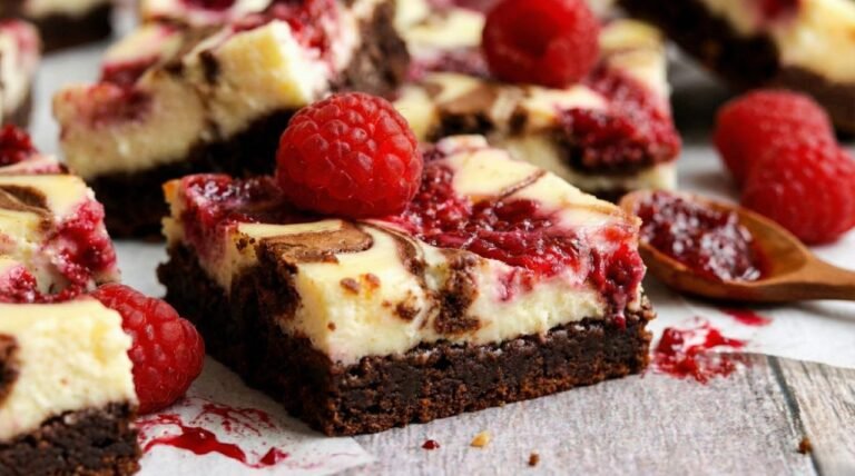 Raspberry Cheesecake Swirl Brownies (Decadent Valentine's Dessert)