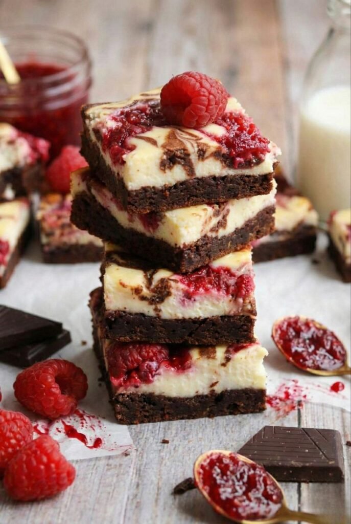 Raspberry Cheesecake Swirl Brownies (Decadent Valentine's Dessert)