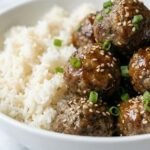 Air Fryer Honey Sriracha Meatballs (Sweet & Spicy Appetizer)