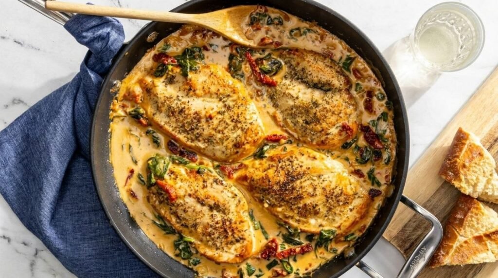 Easy Creamy Tuscan Chicken Skillet