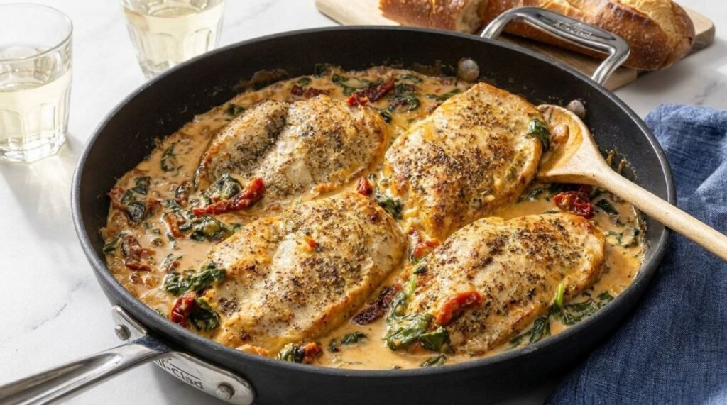 Easy Creamy Tuscan Chicken Skillet