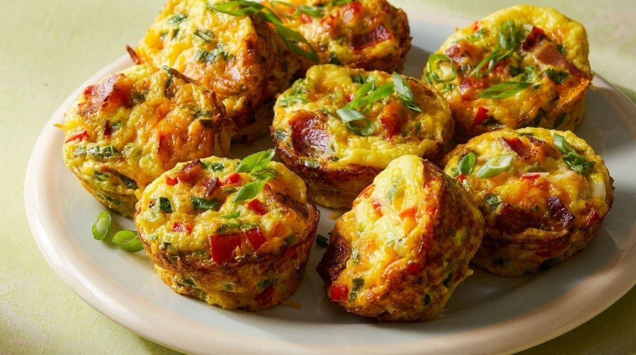 Cheesy Baked Egg Muffins