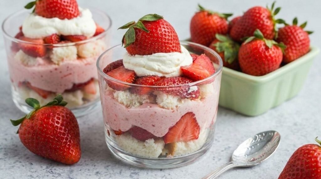 Strawberry Shortcake Cups – No Bake Easy Summer Dessert