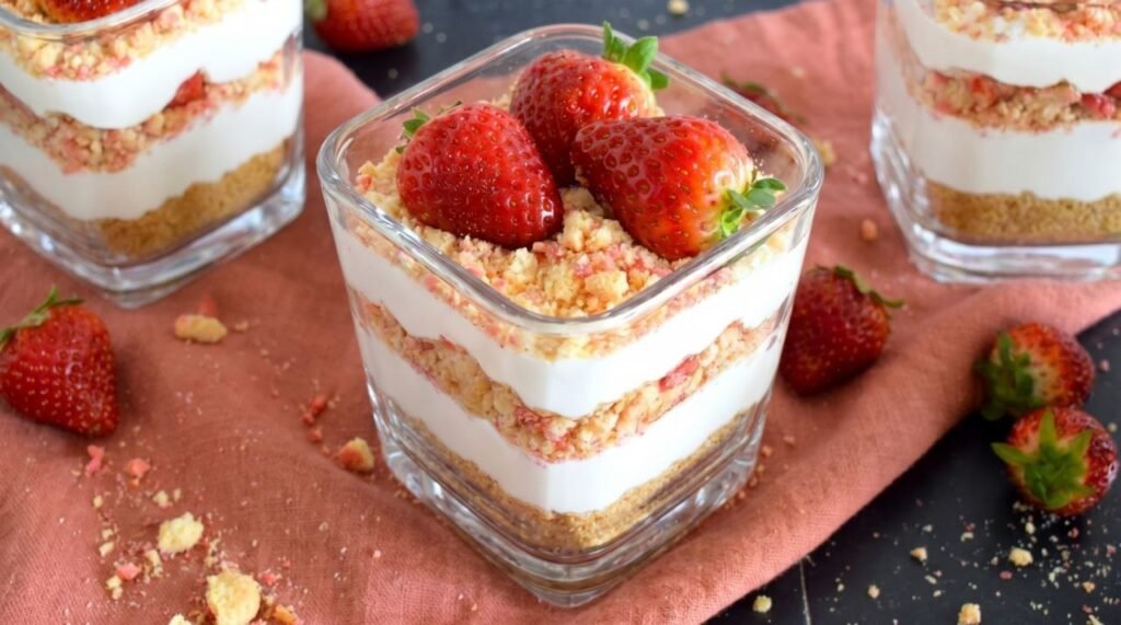 Strawberry Crunch Cheesecake Cups