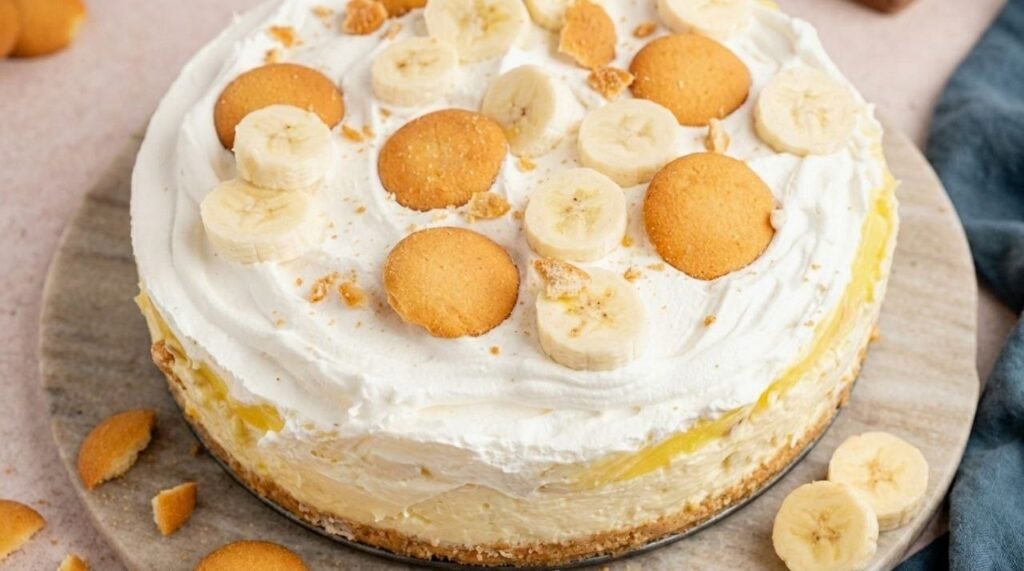 No Bake Banana Pudding Cheesecake