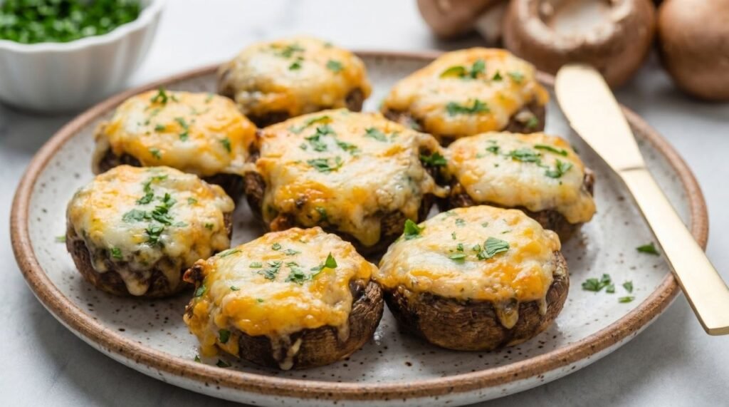 Air Fryer Stuffed Mushrooms