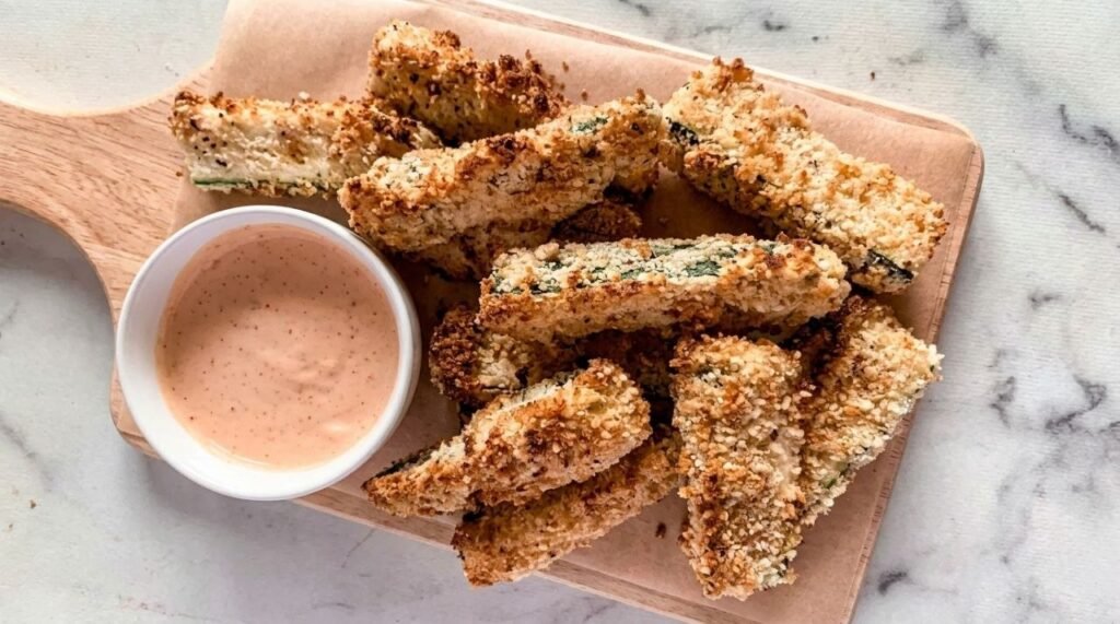 Air Fryer Garlic Parmesan Zucchini