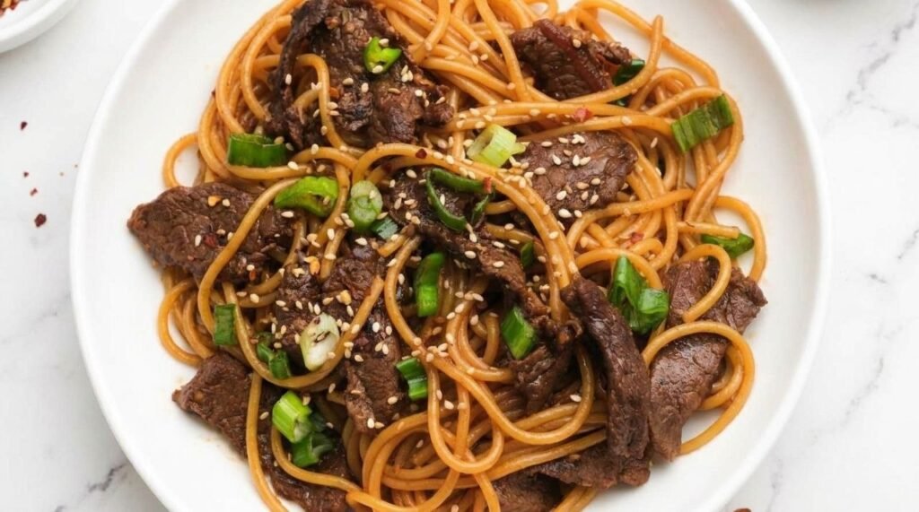 Mongolian Beef Noodle Bowls — Slurpable Weeknight Dinner