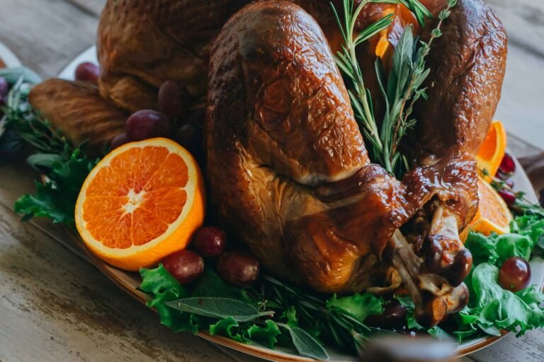 Orange Cranberry Roast Chicken with Herbs and Butter